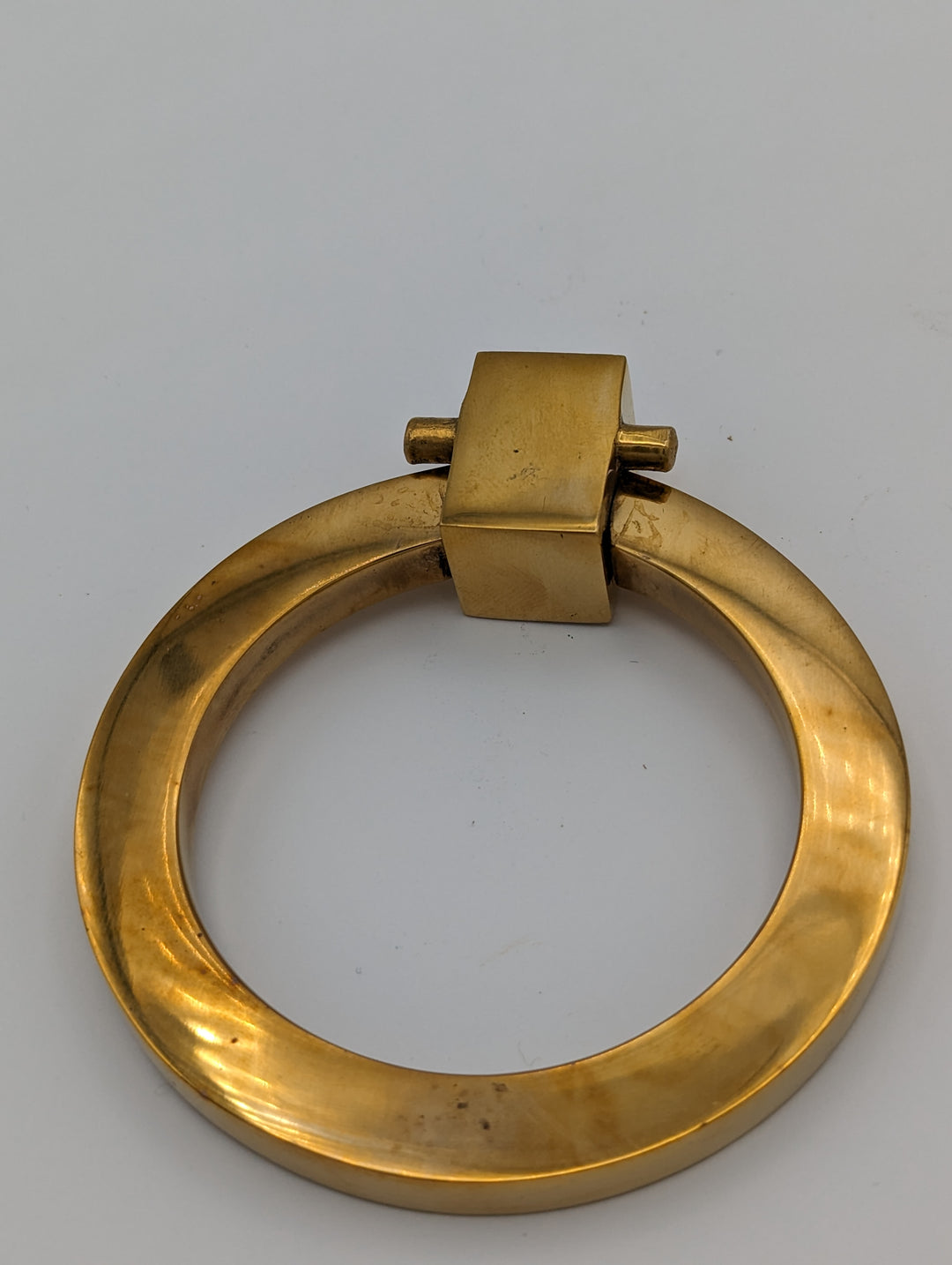 ##Antique Hardware## Open Box Sale Item 3 Inch Mission Style Solid Brass Drawer Ring Pull (Polished Brass Finish)