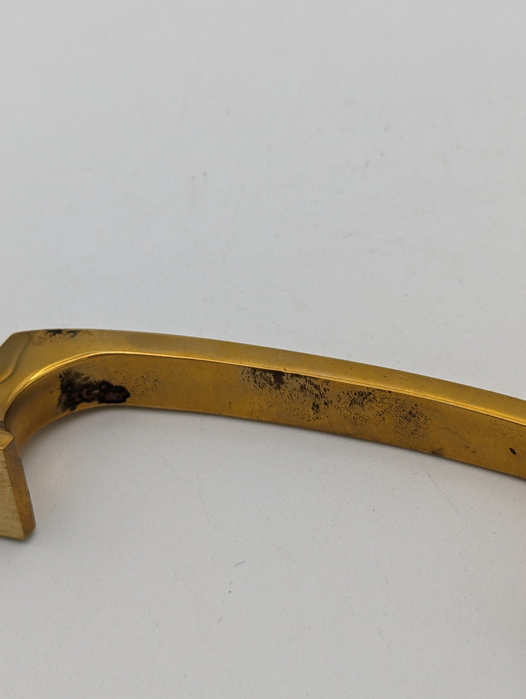 ##Antique Hardware## Open Box Sale Item 5 1/4 Inch Overall (3 3/4 Inch c-c) Traditional Solid Brass Pull (Polished Brass Finish)