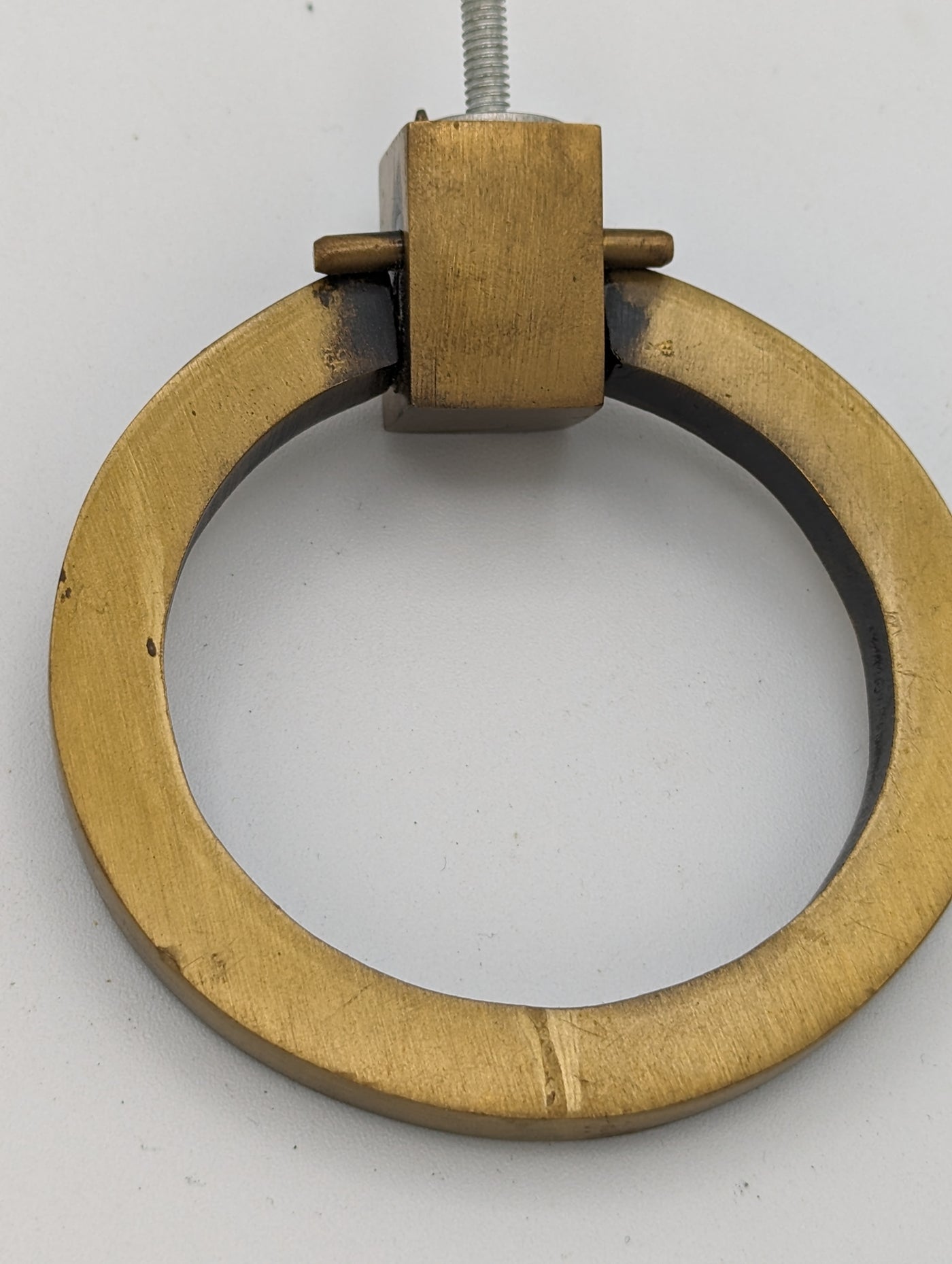 Mission Style Solid Brass Oversized Ring Pull for Cabinets & Furniture