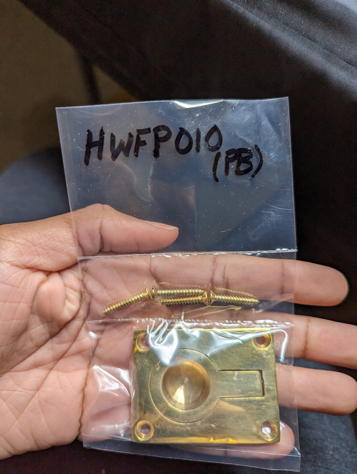 ##Antique Hardware## Open Box Sale Item 2 Inch Modern Illusion Ring Pull (Polished Brass Finish)