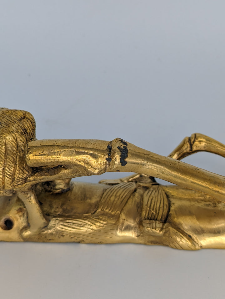 ##Antique Hardware## Open Box Sale Item 9 1/2 Inch Solid Brass Bamboo and Wren Bird Pull (Right Facing)