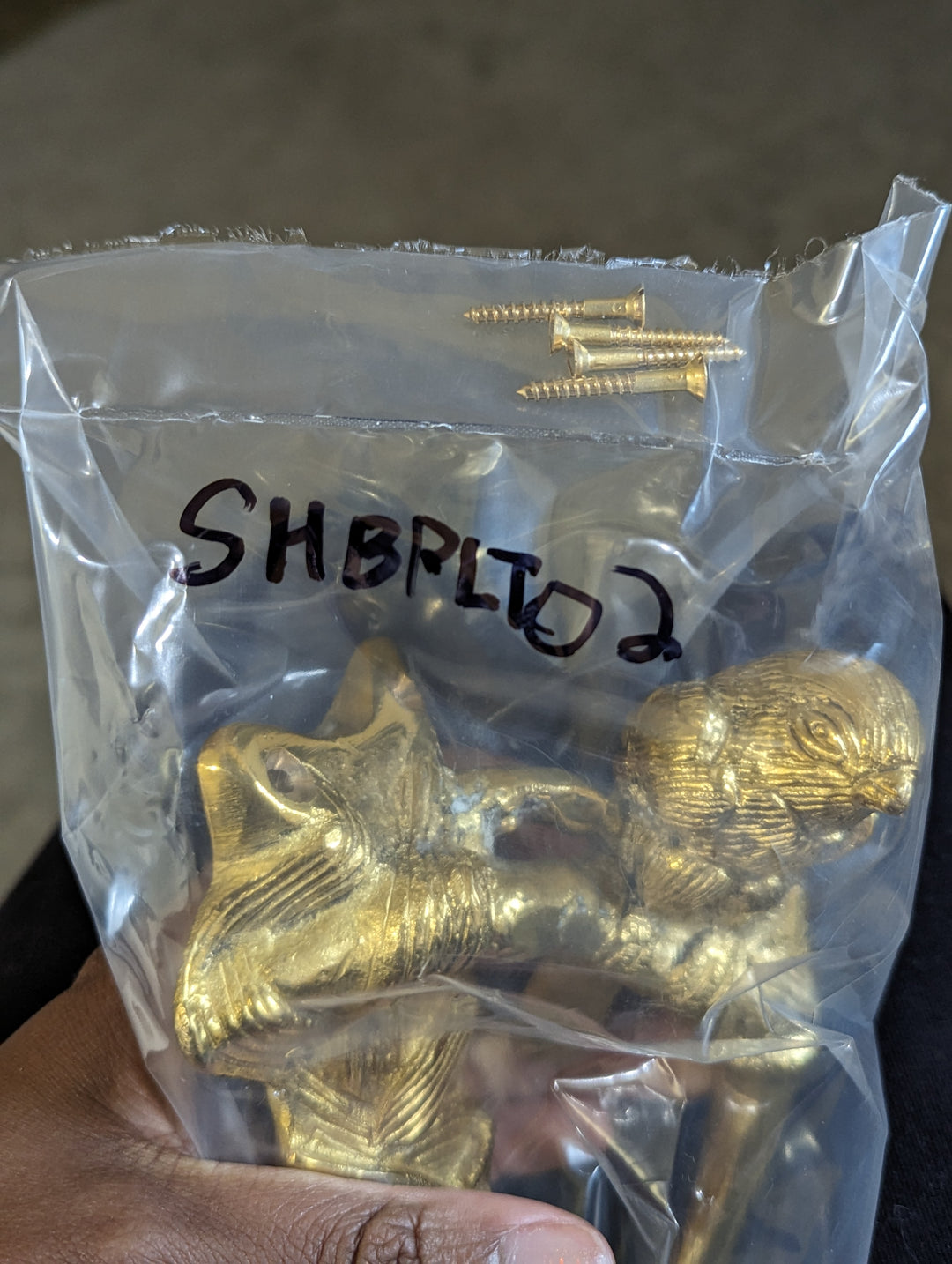 ##Antique Hardware## Open Box Sale Item 9 Inch Solid Brass Door Pull Bamboo & Bird (Left Facing)