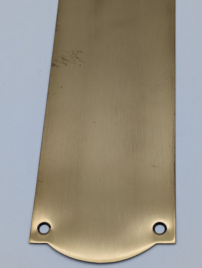 ##Antique Hardware## Open Box Sale Item 12 Inch Solid Brass Oval Push Plate (Antique Brass Finish)