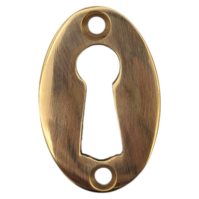 1 1/2 Inch Traditional Oval Escutcheon (Several Finishes Available)