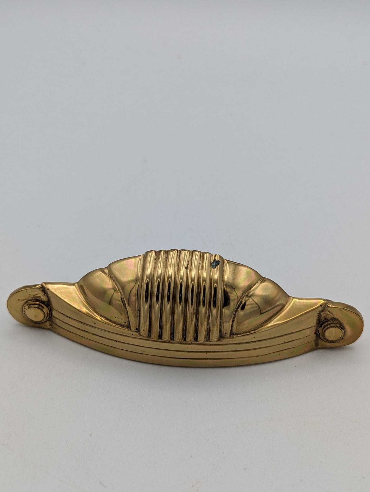 Open Box Sale Item 5 Inch Overall (4 Inch c-c) Solid Brass Marquee Pull (Polished Brass Finish)