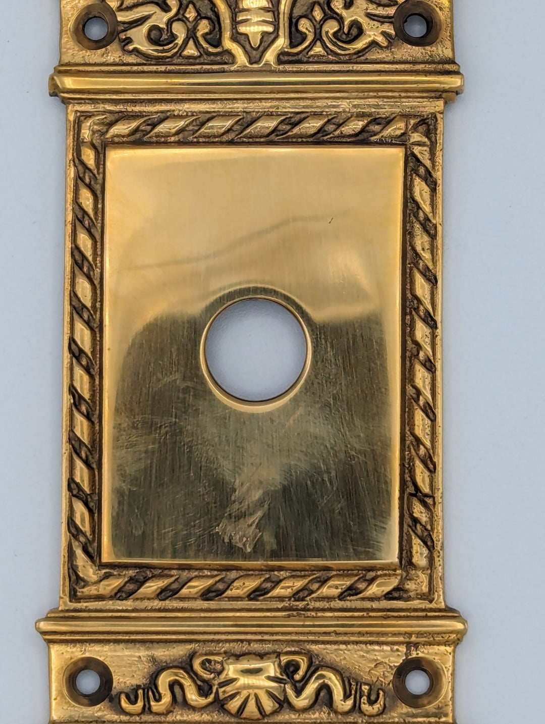 ##Antique Hardware## Open Box Sale Item Solid Brass L'Enfant Rosette Plate (Polished Brass Finish)