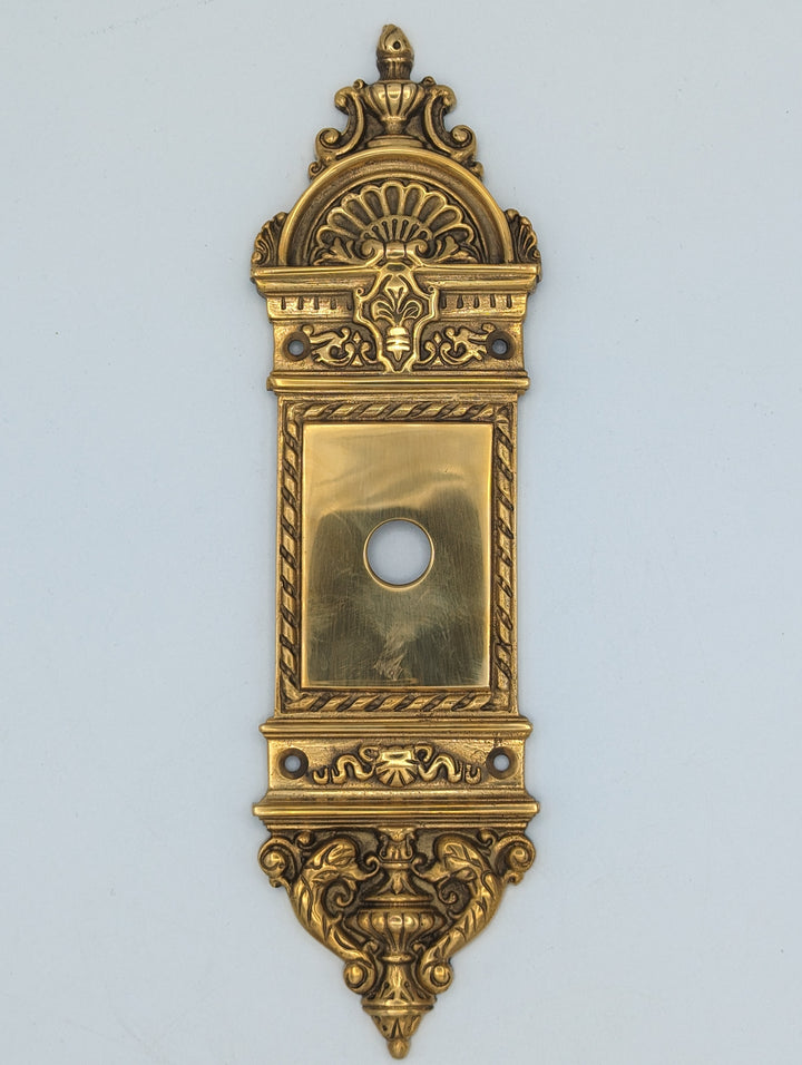 ##Antique Hardware## Open Box Sale Item Solid Brass L'Enfant Rosette Plate (Polished Brass Finish)