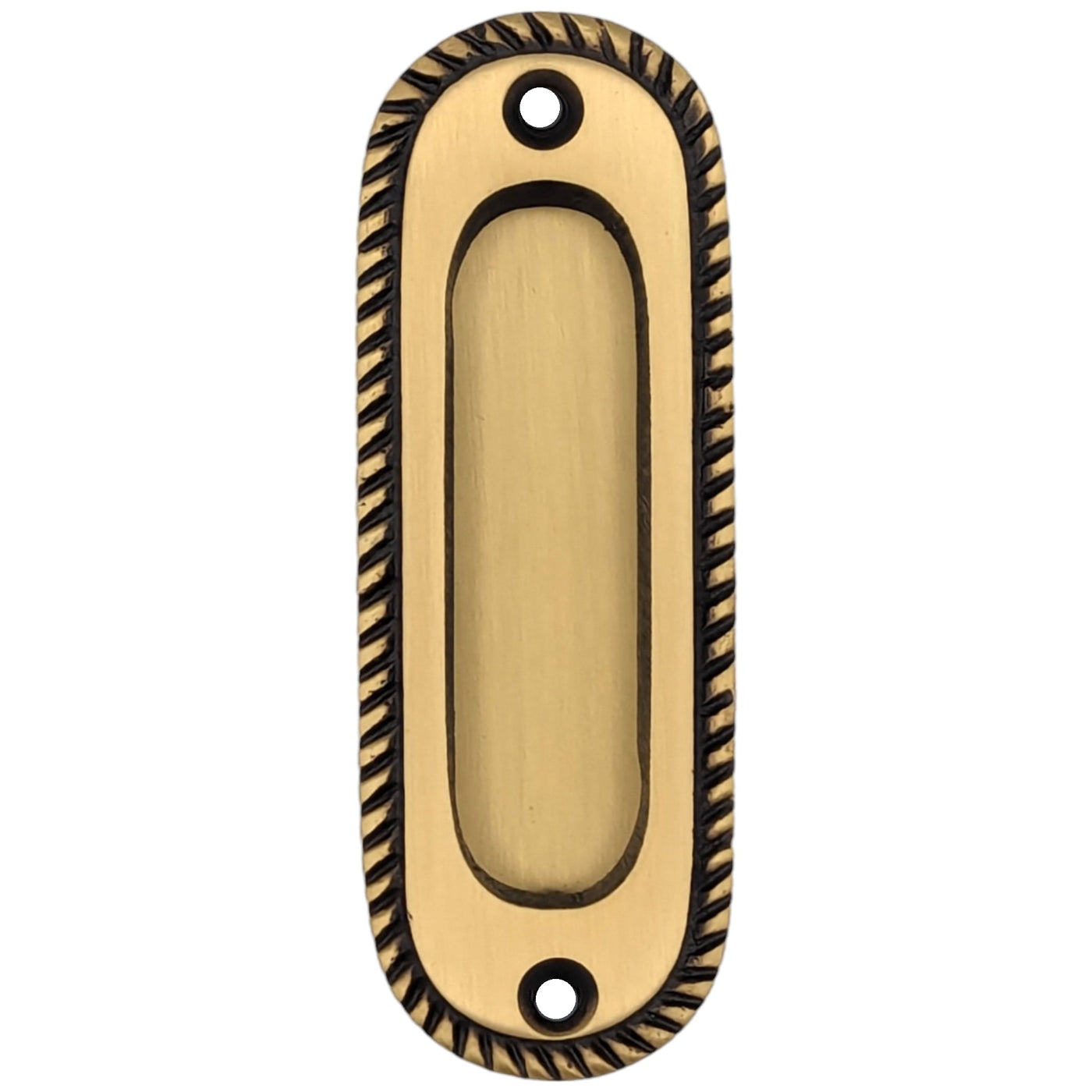 Georgian Rope Oval Pocket Door Pull (Several Finishes Available)