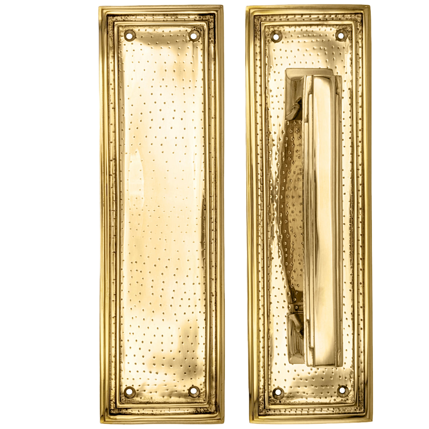 10 inch Solid Brass Classic Style Pull and Push Plate Set (Several Finishes Available)