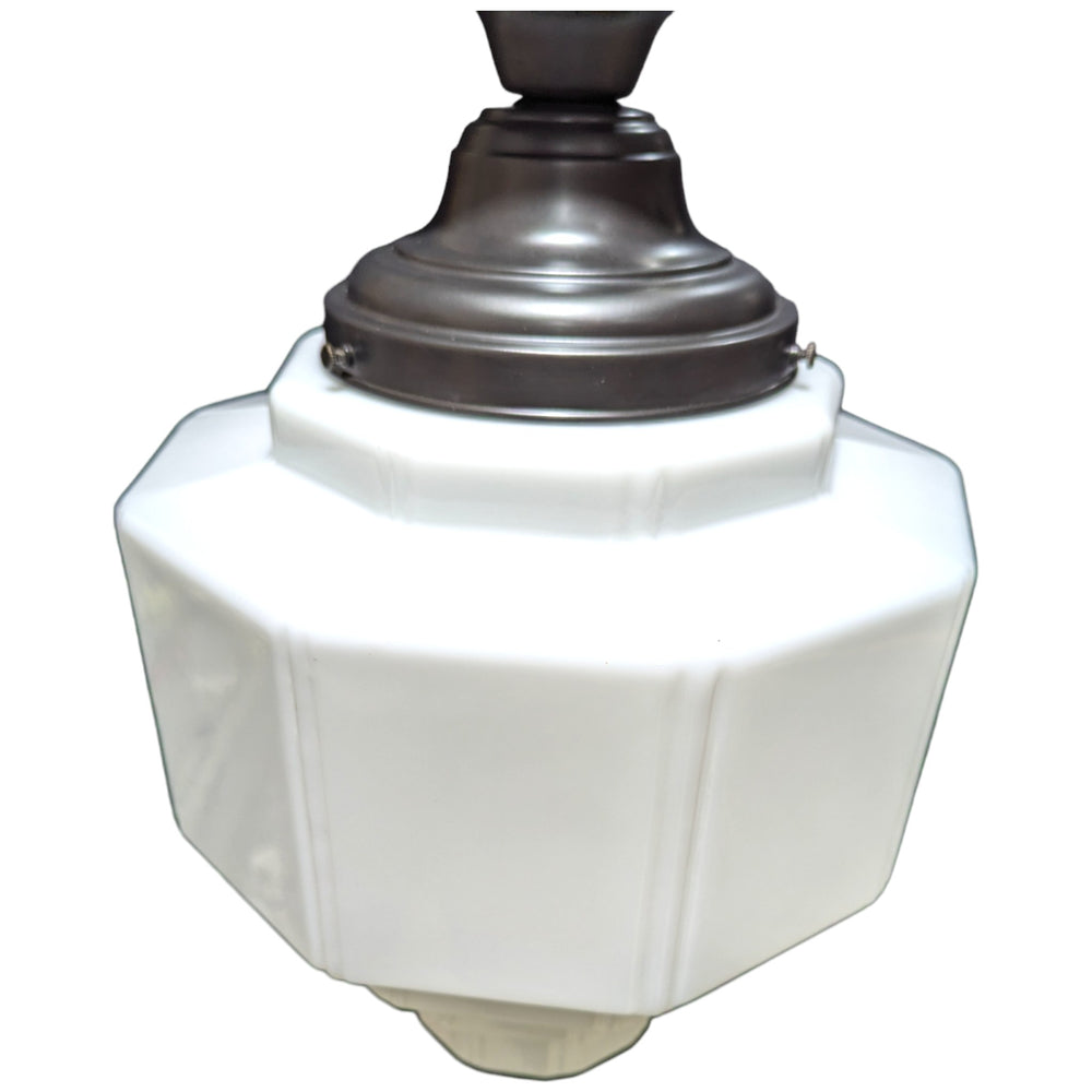 Antique Hardware 19 1/2 Inch Manhattan Skyscraper Grandeur Style Semi-Flush Mount Light (Black Bronze Finish) 