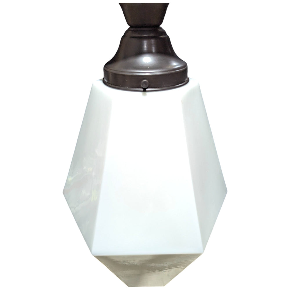 Antique Hardware 20 Inch Manhattan Skyscraper Prism Style Semi-Flush Mount Light (Black Bronze Finish) 
