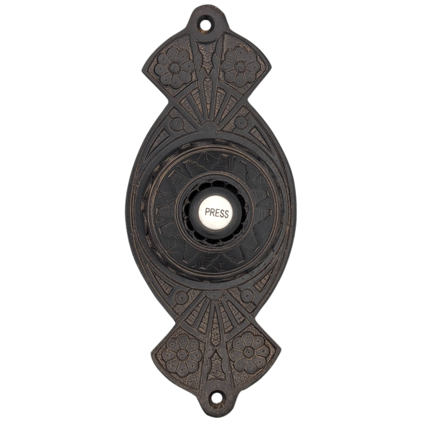 5 5/8 Inch Art Nouveau Flower Doorbell