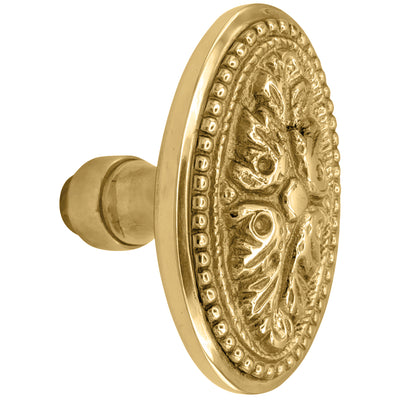 ##Antique Hardware## Avalon Oval Solid Brass Spare Door Knob Set (Several Finishes Available)