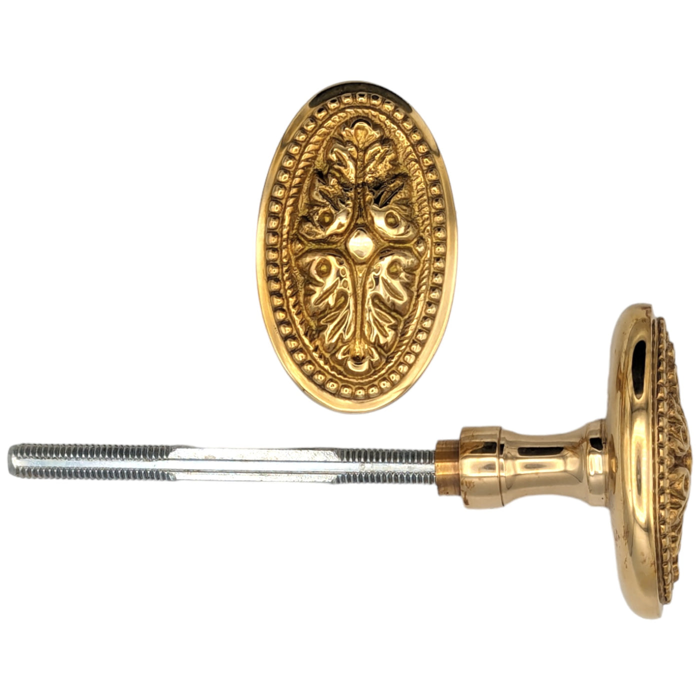 Avalon Oval Solid Brass Spare Door Knob Set (Several Finishes Available)