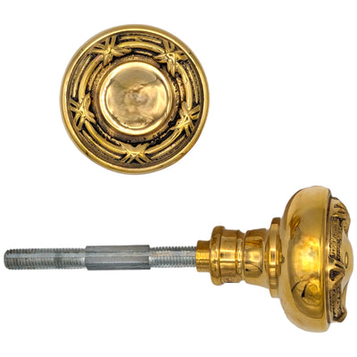 Ribbon & Reed Solid Brass Spare Door Knob Set