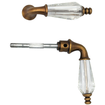 Crystal Lever Spare Door Knob Set (Several Finishes Available)