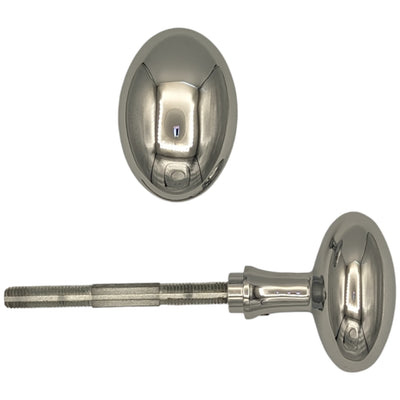 ##Antique Hardware## Solid Brass Egg Door Knobs Spare Set with Spindle (Several Finishes Available)