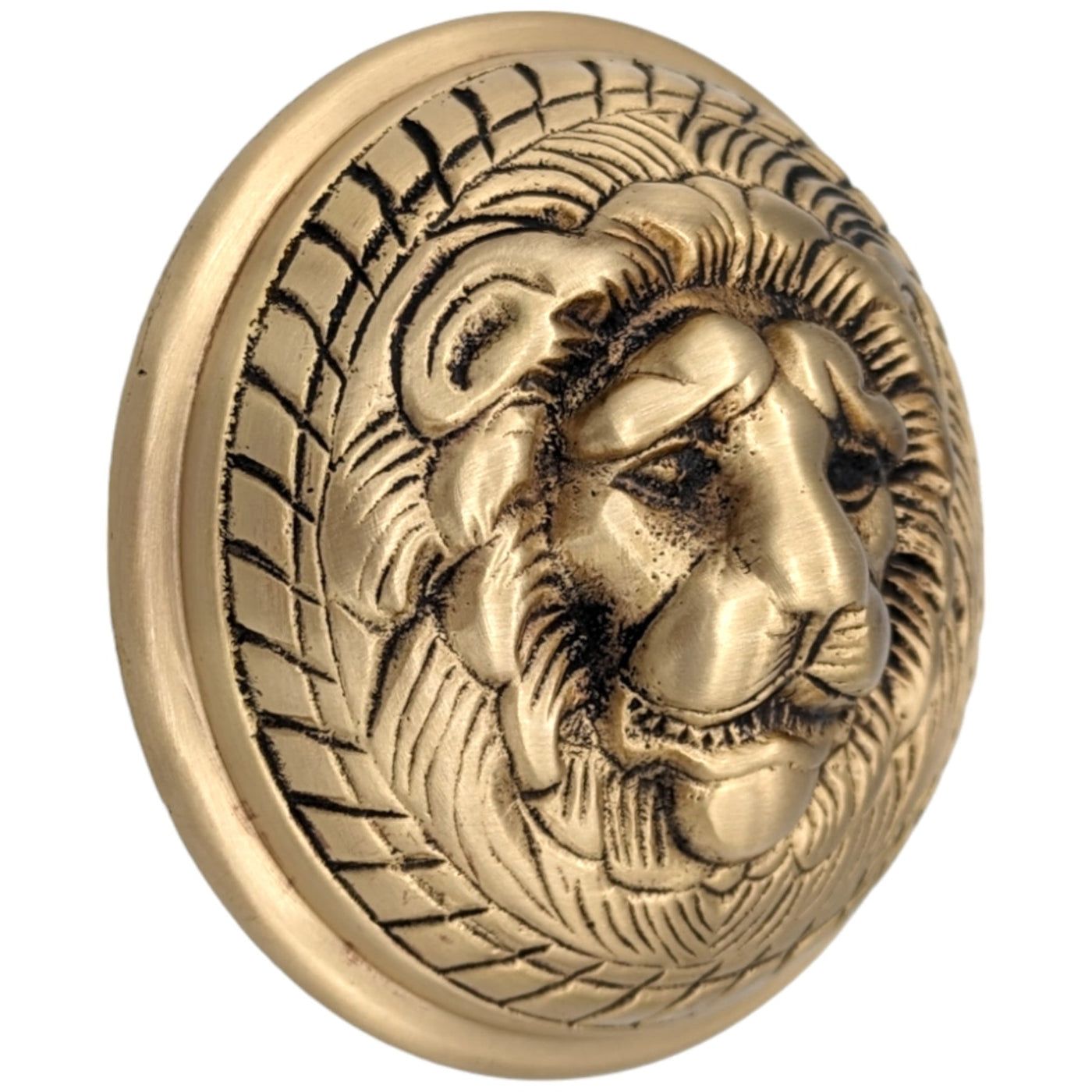 Traditional Rosette Door Set with Lion Door Knobs (Several Finishes Available)