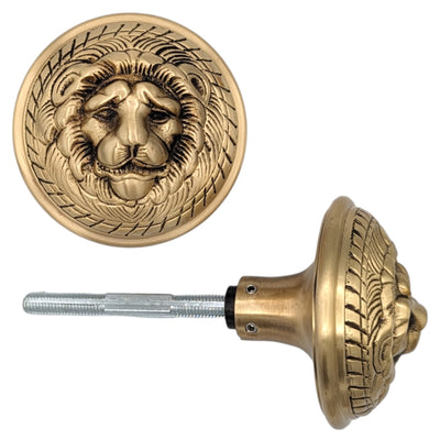 Lion Solid Brass Spare Door Knob Set (Several Finishes Available)