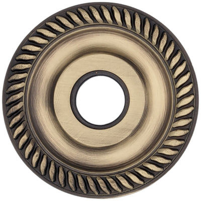 ##Antique Hardware## Georgian Rope Style Solid Brass Rosette Plates (Several Finishes Available)