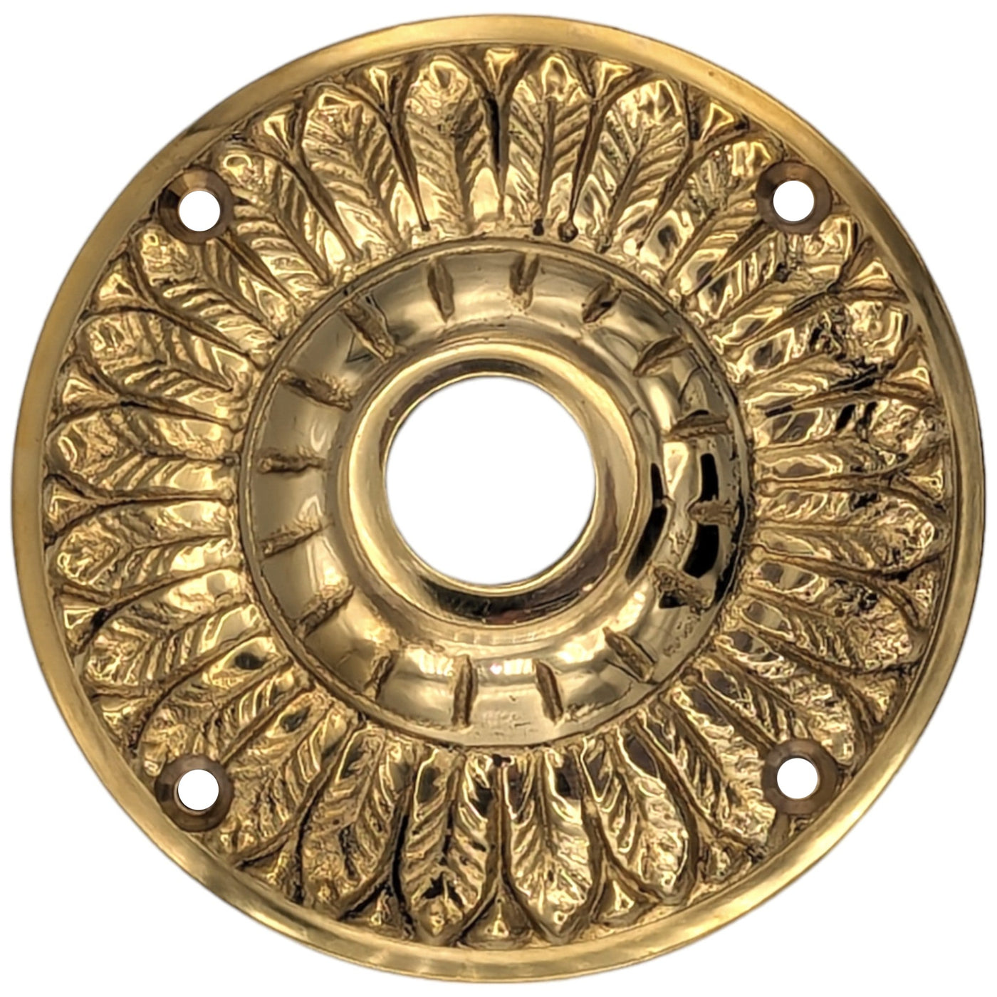 Feather Style Solid Brass Rosettes (Several Finishes Available)