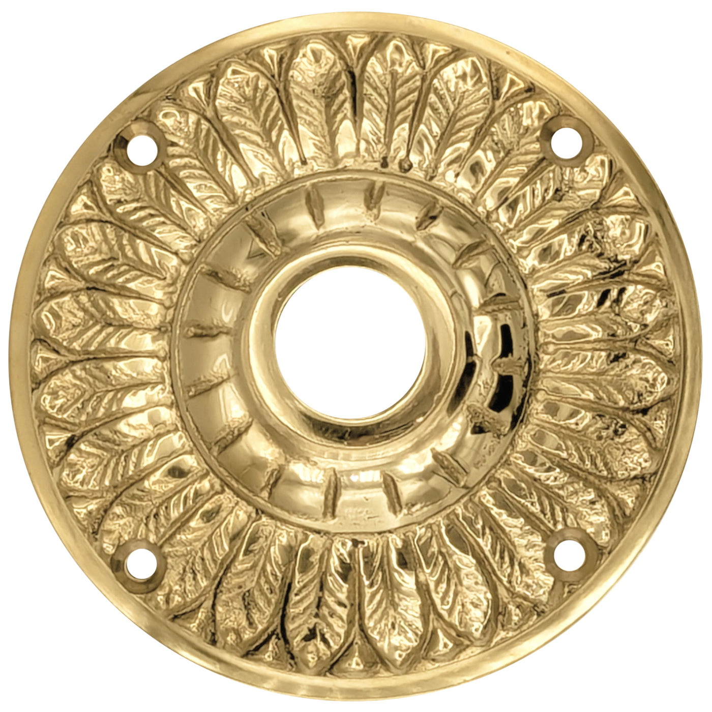 Feather Style Solid Brass Rosettes (Several Finishes Available)