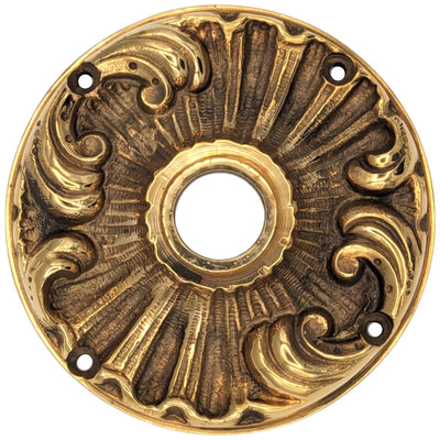 Romanesque Solid Brass Rosette Plates (Several Finishes Available)