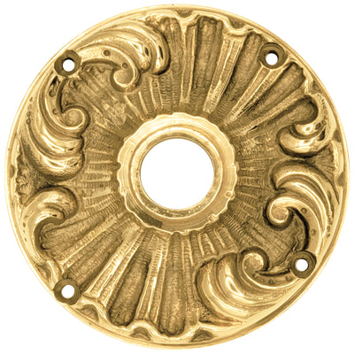 ##Antique Hardware## Romanesque Solid Brass Rosette Plates (Several Finishes Available)