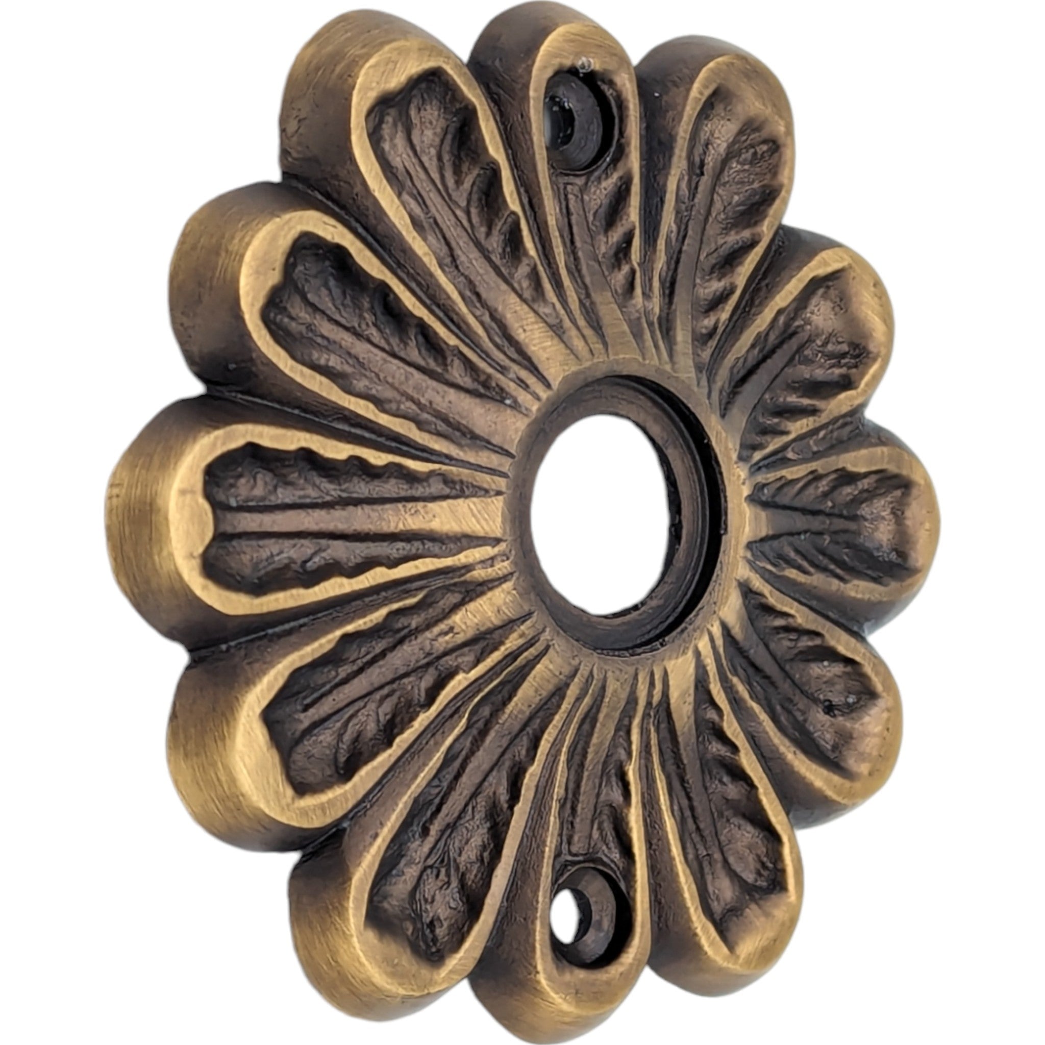 Antique Hardware Maltesia Flower Style Solid Brass Rosette