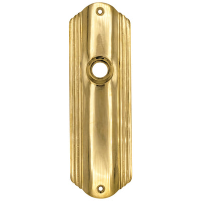 ##Antique Hardware## Art Deco Long Solid Brass Door Backplate (Several Finishes Available)