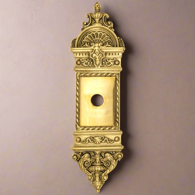 ##Antique Hardware## L'Enfant Solid Brass Small Backplate (Several Finishes Available)