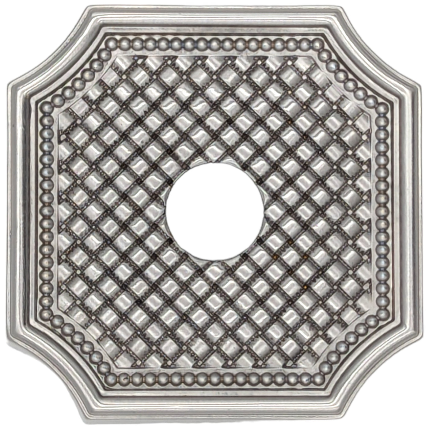 Basket Weave Solid Brass Rosette (Several Finishes Available)