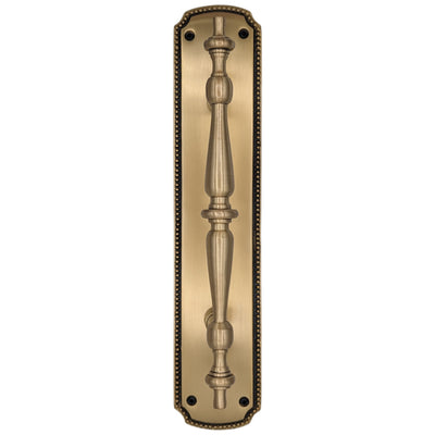 ##Antique Hardware## 11 1/2 Inch Solid Brass Beaded Door Pull (Several Finishes Available)