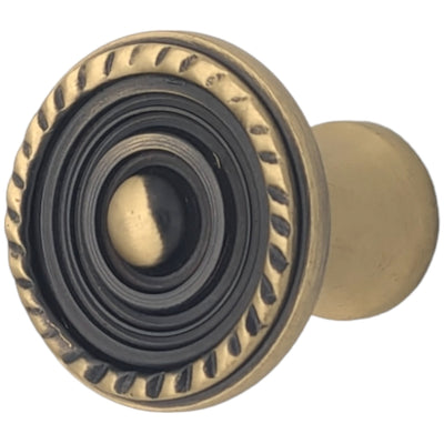 1 1/8 Inch Solid Brass Patterned Cabinet & Furniture Knob (Several Finishes Available)