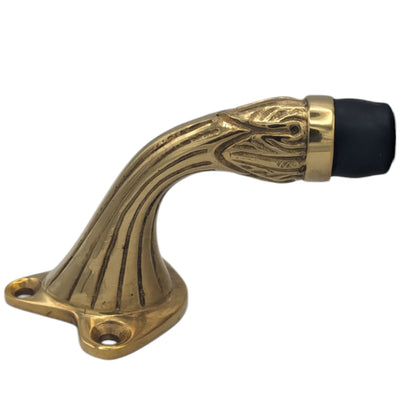Ornate Brass Floor Mount Door Stop (Several Finishes Available)