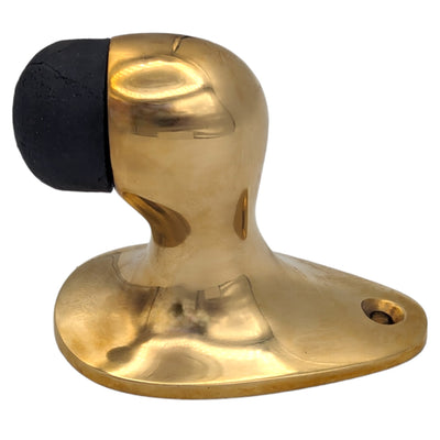 ##Antique Hardware## Simple Brass Floor Mounted Door Stop (Several Finishes Available)