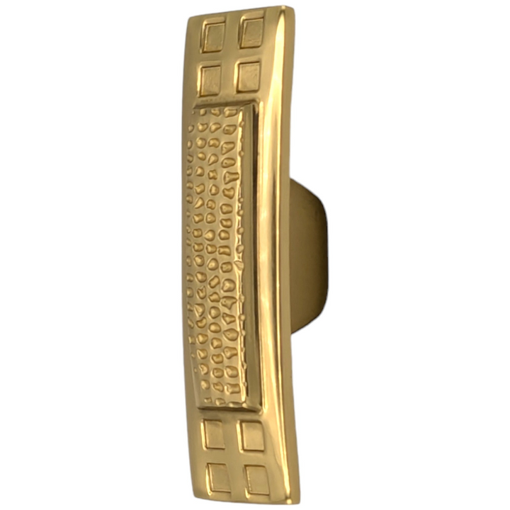 2 1/2 Inch Solid Brass Elongated Craftsman Cabinet Knob (Several Finishes Available)