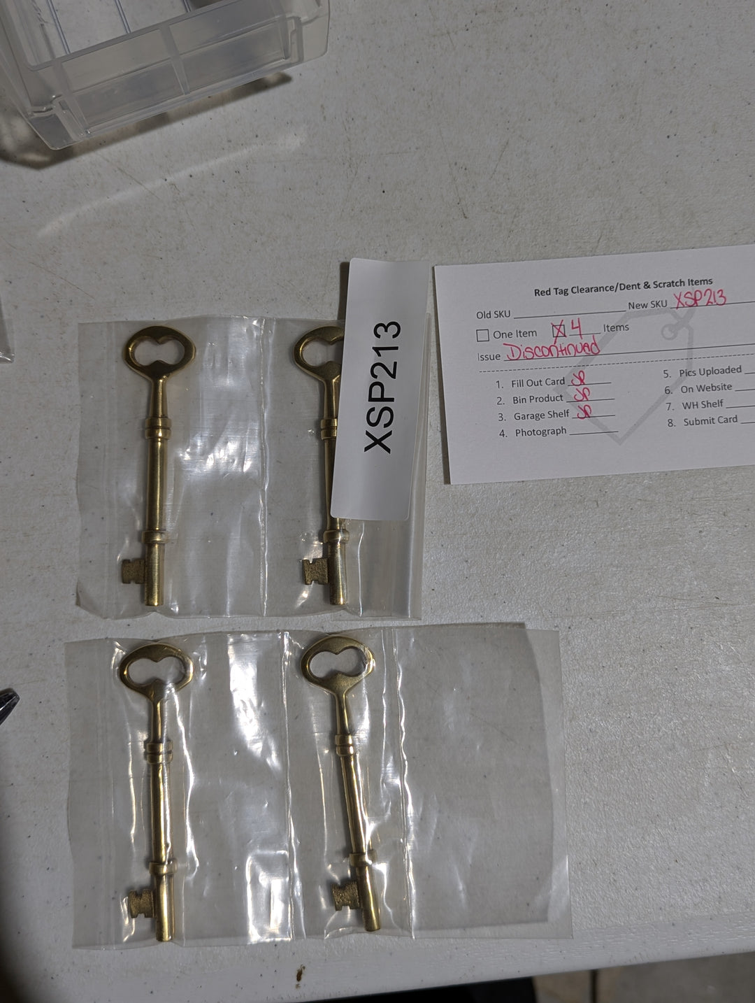 3 3/4 Inch Brass Skeleton Blank Key