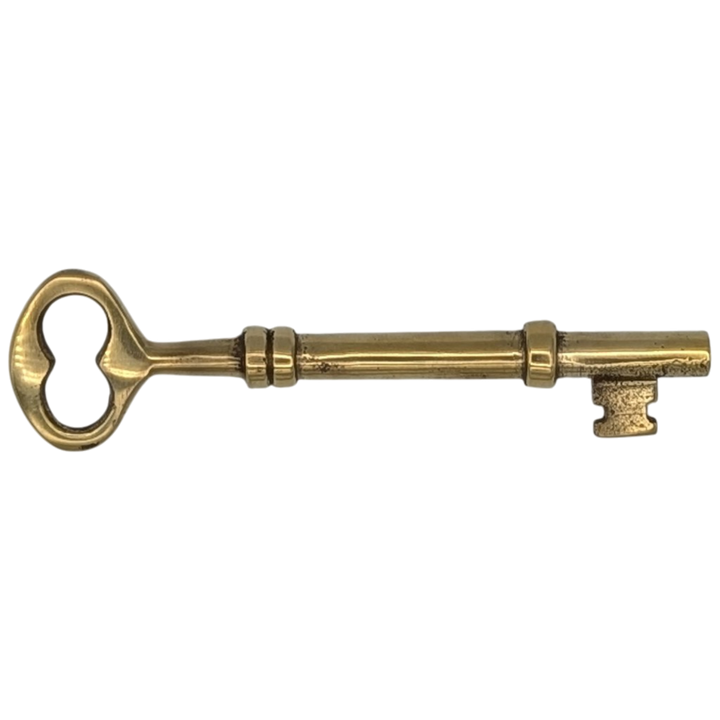 3 3/4 Inch Brass Skeleton Blank Key