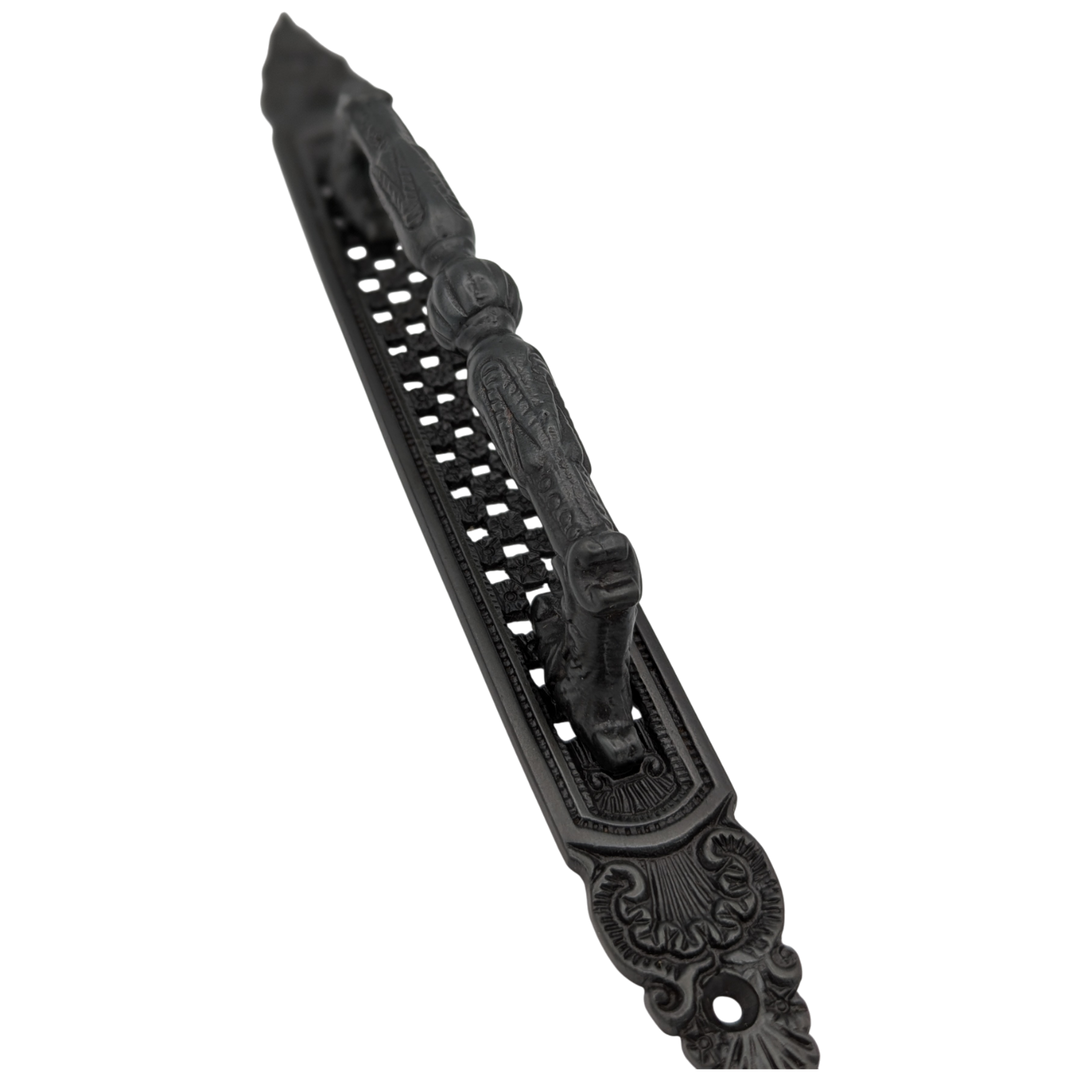 10 1/2 Inch Solid Brass Door Pull (Black Bronze Finish)