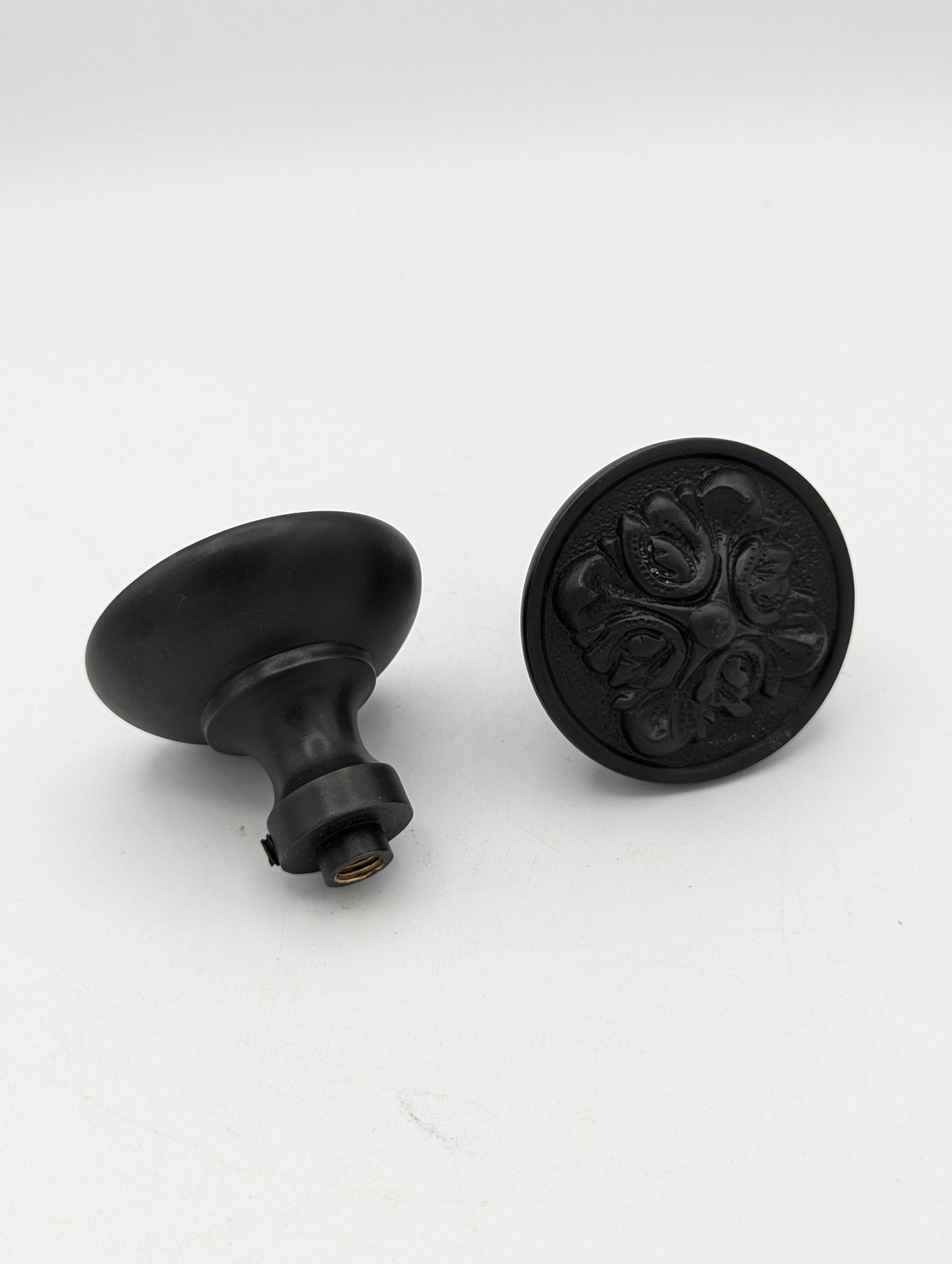 ##Antique Hardware## Open Box Sale Item Romanesque Solid Brass Spare Door Knob Set (Oil Rubbed Bronze Finish)