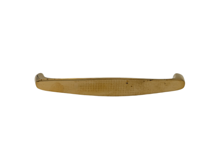 Open Box Sale Item 4 Inch Overall (3 3/4 Inch c-c) Solid Brass Traditional Pull (Polished Brass Finish)