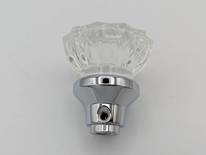 Open Box Sale Item Fluted Crystal Spare Knob Set (Polished Chrome Finish)
