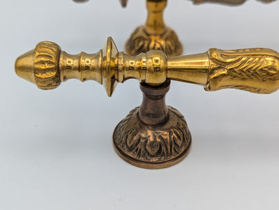 ##Antique Hardware## Open Box Sale Item 8 Inch (4 1/2 Inch C-C) Solid Brass French Empire Door Pull (Polished Brass Finish)