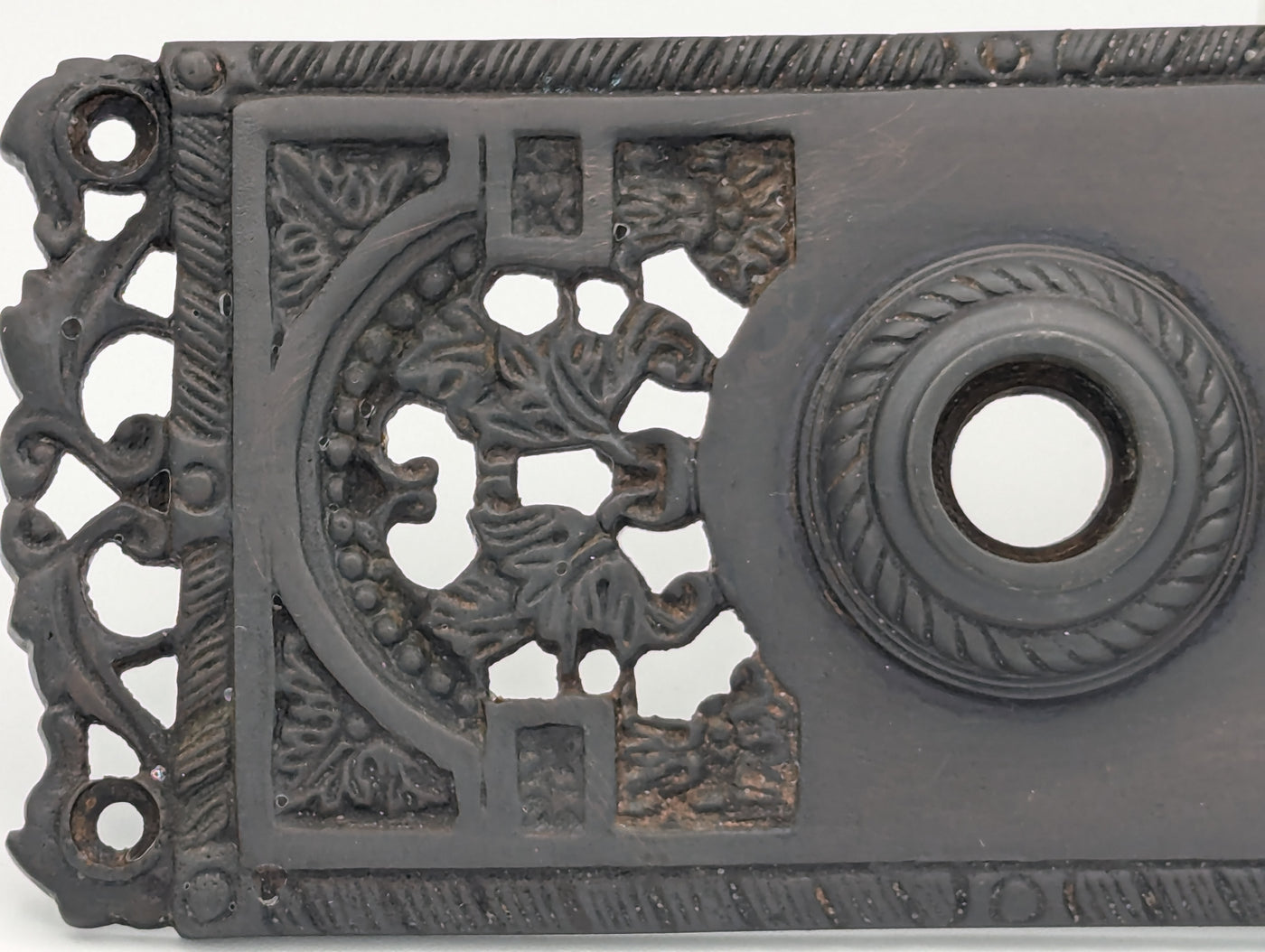 ##Antique Hardware## Open Box Sale Item Cornice Plate (Oil Rubbed Bronze Finish)