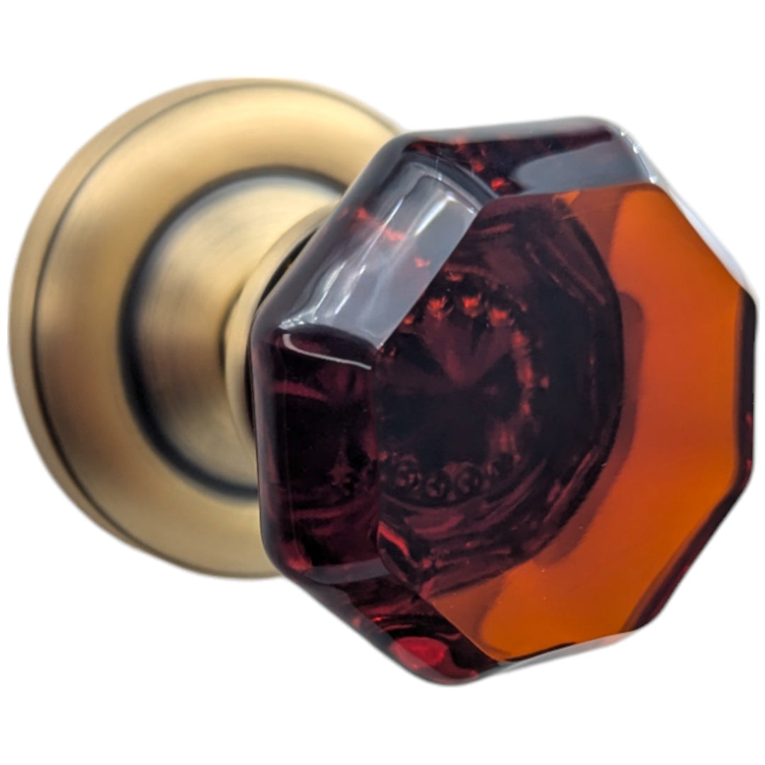  Magnifique™ Classic Door Set with Amber Glass Knobs (Several Finishes Available)