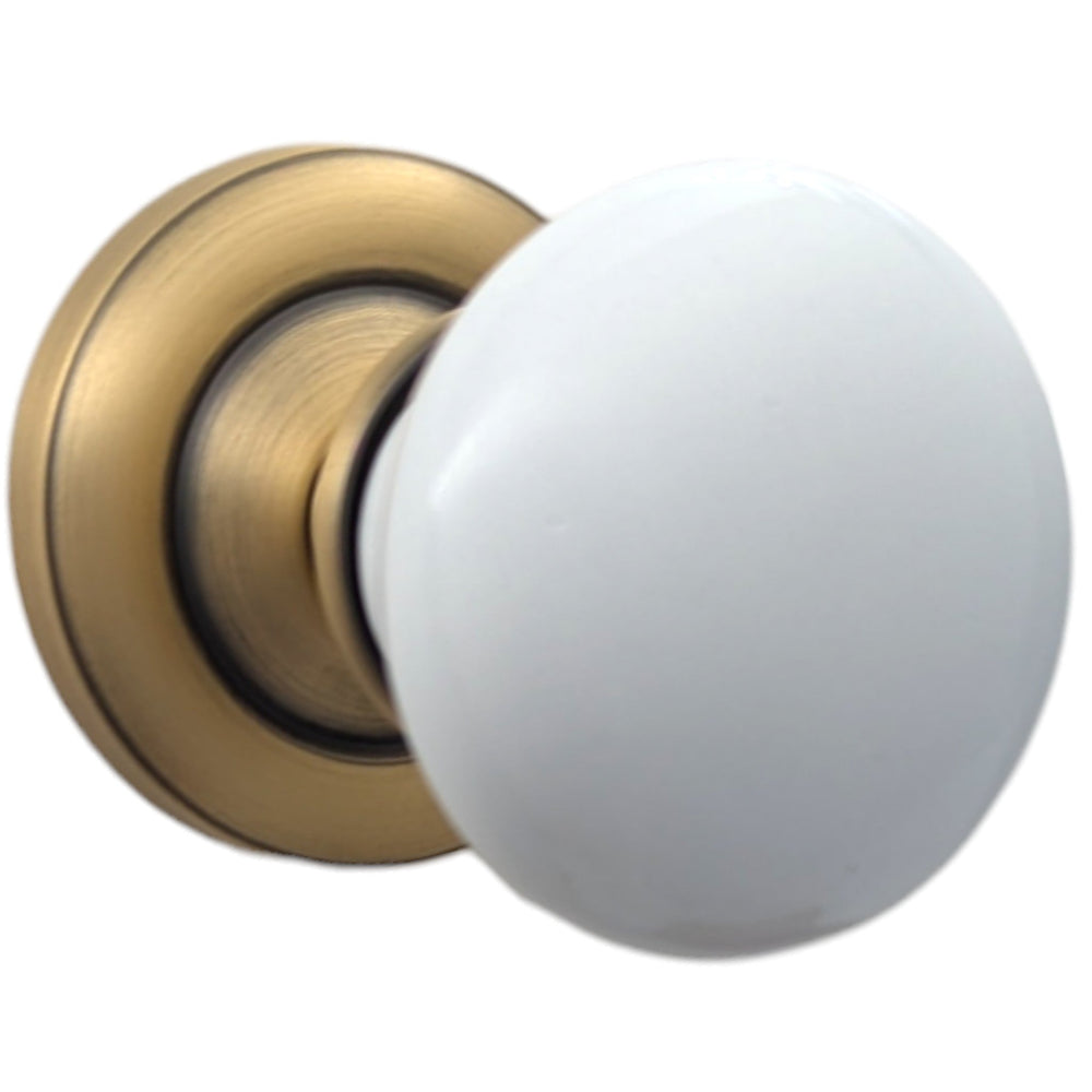  Magnifique™ Classic Door Set with White Porcelain Knobs (Several Finishes Available)