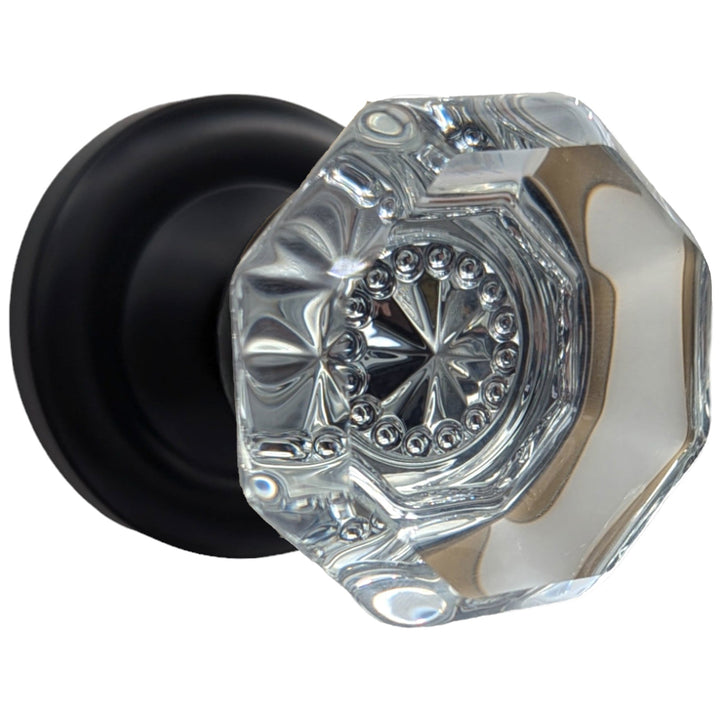 ##Antique Hardware## Magnifique™ Classic Door Set with Crystal Octagon Knobs (Several Finishes Available)