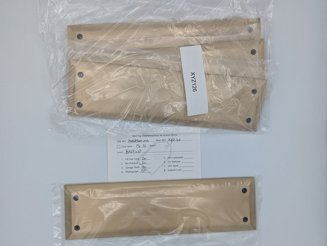 10 Inch Quaker Style Push Plate (Antique Brass Finish)