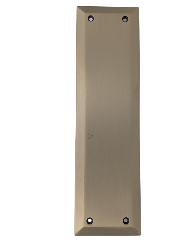 10 Inch Quaker Style Push Plate (Antique Brass Finish)